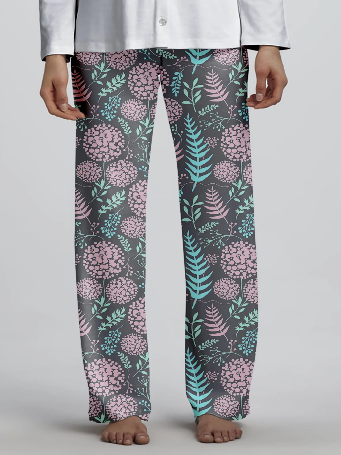 Womens 100% Cotton Jersey Pajamas Printed